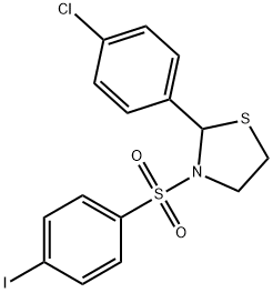 Thiazolidine, 2-(4-chlorophenyl)-3-[(4-iodophenyl)sulfonyl]- (9CI) Struktur