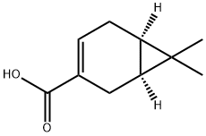 (1S,6R)-7,7-Dimethylbicyclo[4.1.0]hept-3-ene-3-carboxylic acid Struktur