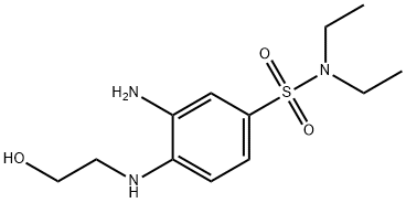 3-AMINO-N,N-DIETHYL-4-[(2-HYDROXYETHYL)AMINO]BENZENESULFONAMIDE Struktur