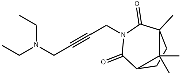 3-[4-(Diethylamino)-2-butynyl]-1,8,8-trimethyl-3-azabicyclo[3.2.1]octane-2,4-dione Struktur