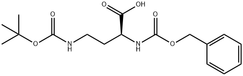 N-芐氧羰基-N'-叔丁氧羰基-L-2,4-二氨基丁酸 結(jié)構(gòu)式