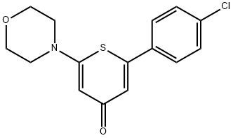 2-(4-CHLOROPHENYL)-6-MORPHOLIN-4-YL-THIOPYRAN-4-ONE Struktur