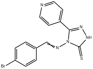 4-[(4-BROMOPHENYL)METHYLIDENEAMINO]-5-PYRIDIN-4-YL-2H-1,2,4-TRIAZOLE-3(4H)-THIONE Struktur