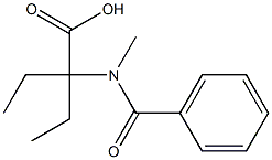 Butanoic  acid,  2-(benzoylmethylamino)-2-ethyl- Struktur