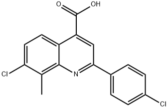 7-CHLORO-2-(4-CHLOROPHENYL)-8-METHYLQUINOLINE-4-CARBOXYLIC ACID Struktur