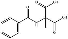 Propanedioic  acid,  (benzoylamino)methyl-  (9CI) Struktur