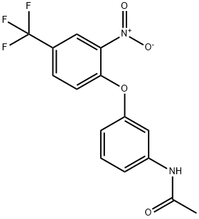 N-{3-[2-nitro-4-(trifluoromethyl)phenoxy]phenyl}acetamide Struktur