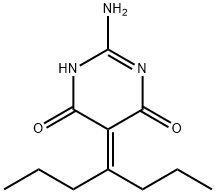 4,6(1H,5H)-Pyrimidinedione, 2-amino-5-(1-propylbutylidene)- (9CI) Struktur