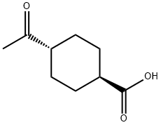 Cyclohexanecarboxylic acid, 4-acetyl-, trans- (9CI) Struktur