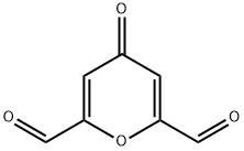 4H-Pyran-2,6-dicarboxaldehyde, 4-oxo- (9CI) Struktur