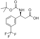 (S)-BOC-3-(TRIFLUOROMETHYL)-BETA-PHE-OH Struktur