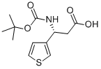 BOC-(R)-3-AMINO-3-(3-THIENYL)-PROPIONIC ACID Struktur