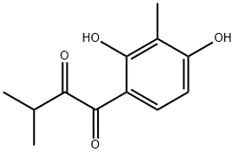 1,2-Butanedione, 1-(2,4-dihydroxy-3-methylphenyl)-3-methyl- (9CI) Struktur