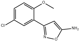 3-(5-CHLORO-2-METHOXY-PHENYL)-ISOXAZOL-5-YLAMINE Struktur