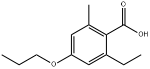 Benzoic acid, 2-ethyl-6-methyl-4-propoxy- (9CI) Struktur