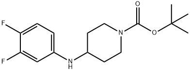 1-BOC-4-[(3,4-DIFLUOROPHENYL)AMINO]-PIPERIDINE Struktur