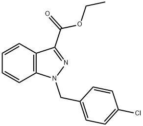 ETHYL 1-(P-CHLOROBENZYL)-INDAZOLYL-3-CARBOXYLATE Struktur