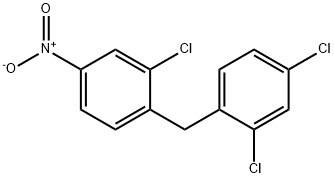 2-chloro-1-[(2,4-dichlorophenyl)methyl]-4-nitrobenzene Struktur