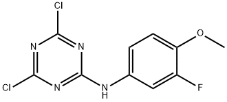 1,3,5-Triazin-2-aMine, 4,6-dichloro-N-(3-fluoro-4-Methoxyphenyl)- Struktur