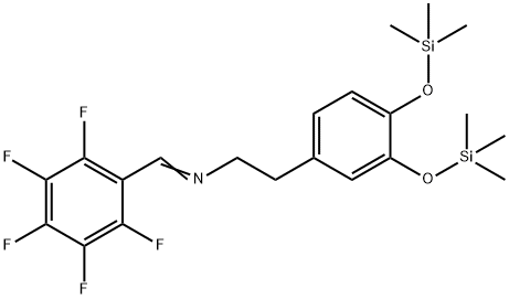 N-[(Pentafluorophenyl)methylene]-3,4-bis[(trimethylsilyl)oxy]benzeneethanamine Struktur