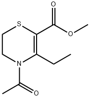 2H-1,4-Thiazine-6-carboxylicacid,4-acetyl-5-ethyl-3,4-dihydro-,methylester(9CI) Struktur