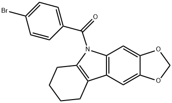 5-(4-Bromobenzoyl)-6,7,8,9-tetrahydro-5H-1,3-dioxolo[4,5-b]carbazole Struktur