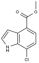 METHYL 7-CHLOROINDOLE-4-CARBOXYLATE Struktur