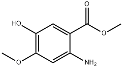 2-アミノ-5-ヒドロキシ-4-メトキシ安息香酸メチル 化學(xué)構(gòu)造式