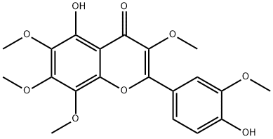 5,4'-dihydroxy-3,6,7,8,3'-pentamethoxyflavone Struktur