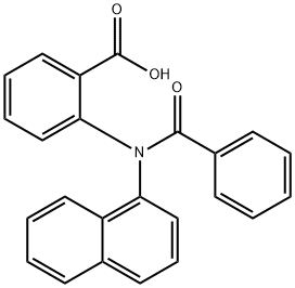 2-(N-Benzoyl-1-naphtylamino)benzoic acid Struktur