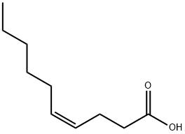 CIS-4-DECENOIC ACID Struktur