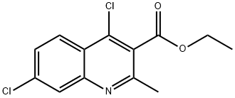 ETHYL 4,7-DICHLORO-2-METHYLQUINOLINE-3-CARBOXYLATE Struktur