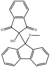 2-Hydroxy-2-(9-methoxy-9H-fluoren-9-yl)-1H-indene-1,3(2H)-dione Struktur