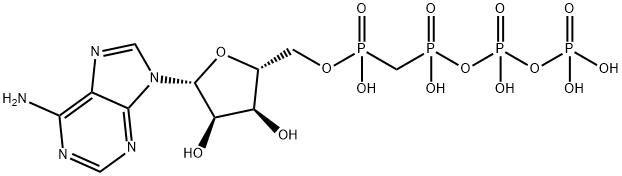 adenosine 5'-[hydrogen [[hydroxy[[hydroxy(phosphonooxy)phosphinyl]oxy]phosphinyl]methyl]phosphonate] Struktur