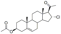 16-alpha-chloro-20-oxopregn-5-en-3-beta-yl acetate Struktur