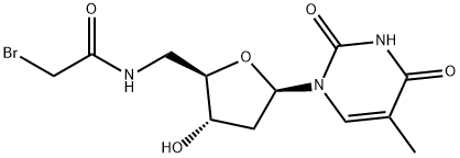 5'-bromoacetamido-5'-deoxythymidine Struktur