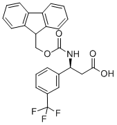 FMOC-(S)-3-AMINO-3-(3-TRIFLUOROMETHYL-PHENYL)-PROPIONIC ACID Struktur