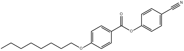 4-(Octyloxy)benzoic acid 4-cyanophenyl ester Struktur