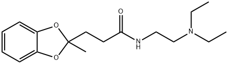 N-(2-Diethylaminoethyl)-2-methyl-1,3-benzodioxole-2-propionamide Struktur