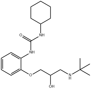 N-Cyclohexyl-N'-[2-(3-tert-butylamino-2-hydroxypropoxy)phenyl]urea Struktur