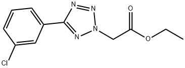 [5-(3-CHLOROPHENYL)-TETRAZOL-2-YL]-ACETIC ACID ETHYL ESTER Struktur