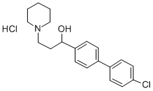 alpha-(4'-Chloro-4-biphenylyl)-1-piperidinepropanol hydrochloride Struktur