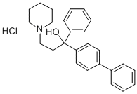 alpha-(4-Biphenylyl)-alpha-phenyl-1-piperidinepropanol hydrochloride Struktur