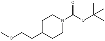 tert-butyl 4-(2-Methoxyethyl)piperidine-1-carboxylate Struktur