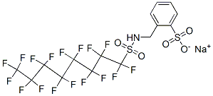 sodium [[[(heptadecafluorooctyl)sulphonyl]amino]methyl]benzenesulphonate Struktur