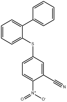 5-[2-Biphenylthio]-2-nitrobenzonitrile Struktur