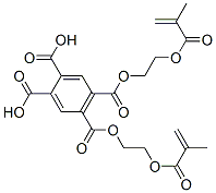 bis[2-[(2-methyl-1-oxoallyl)oxy]ethyl] dihydrogen benzene-1,2,4,5-tetracarboxylate  Struktur