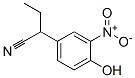 2-(4-hydroxy-3-nitrophenyl)butyronitrile Struktur