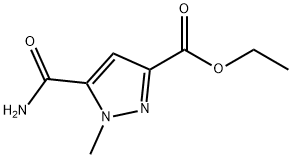 1H-Pyrazole-3-carboxylicacid,5-(aminocarbonyl)-1-methyl-,ethylester(9CI) Struktur