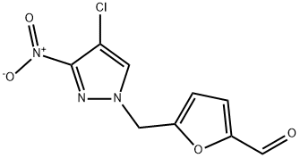 5-[(4-CHLORO-3-NITRO-1H-PYRAZOL-1-YL)METHYL]-2-FURALDEHYDE Struktur